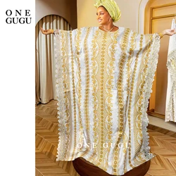 Nigerian Bazin Riche Dashiki Boubou Party Dress With Stones Plus Size African Traditional Wedding Dress Brocade Basin Boubou