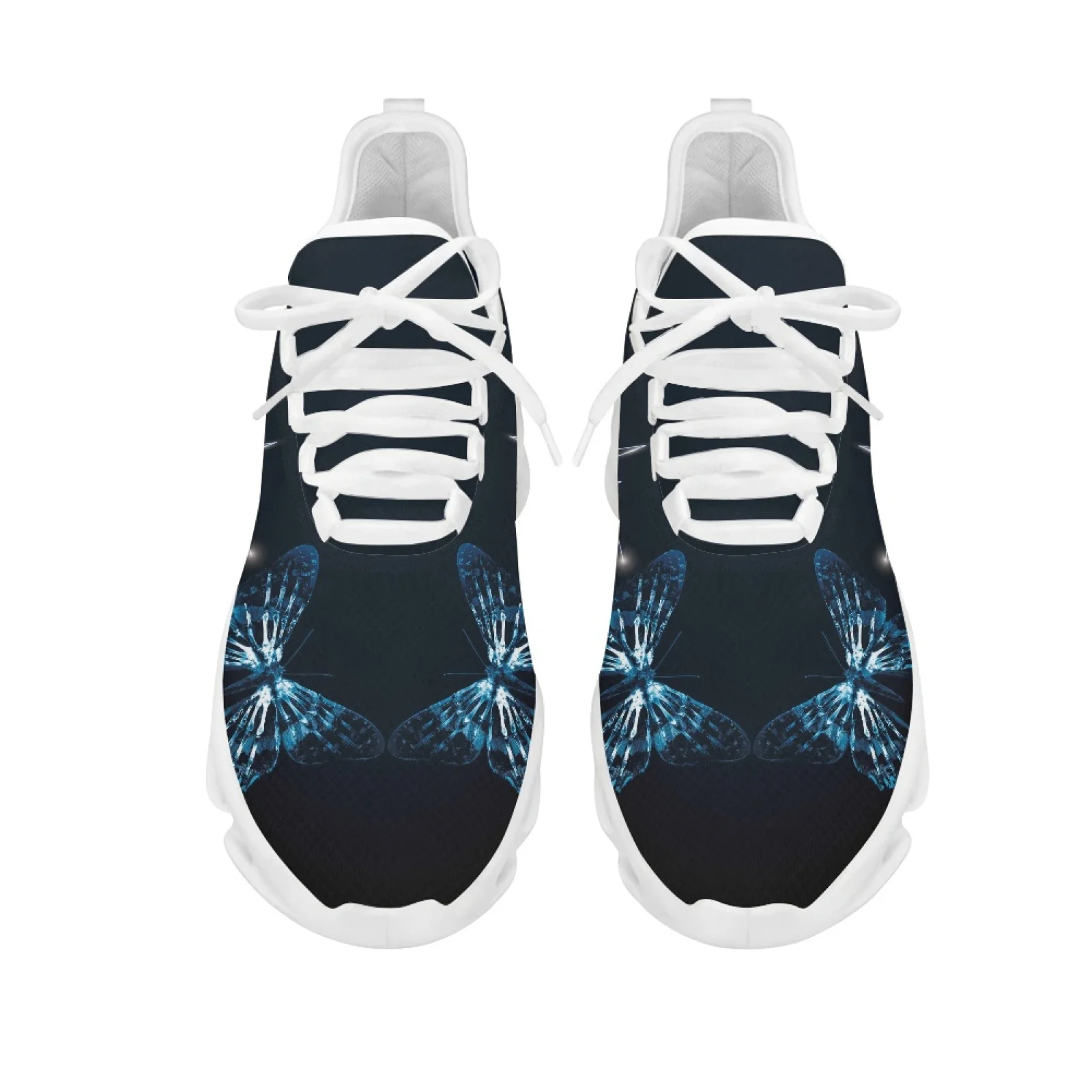 Belidome Technologies Radiologiqes Skeleton Butterfly Design Shoes Womens Mesh Breathable Casual Sneakers Up Walking Footwear