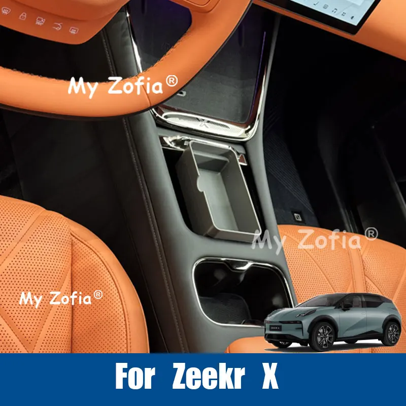 

For Zeekr X 2026 2027 Car Center Console Armrest Storage Tray Interior Layer Divider Organizer Container Interior Accessories