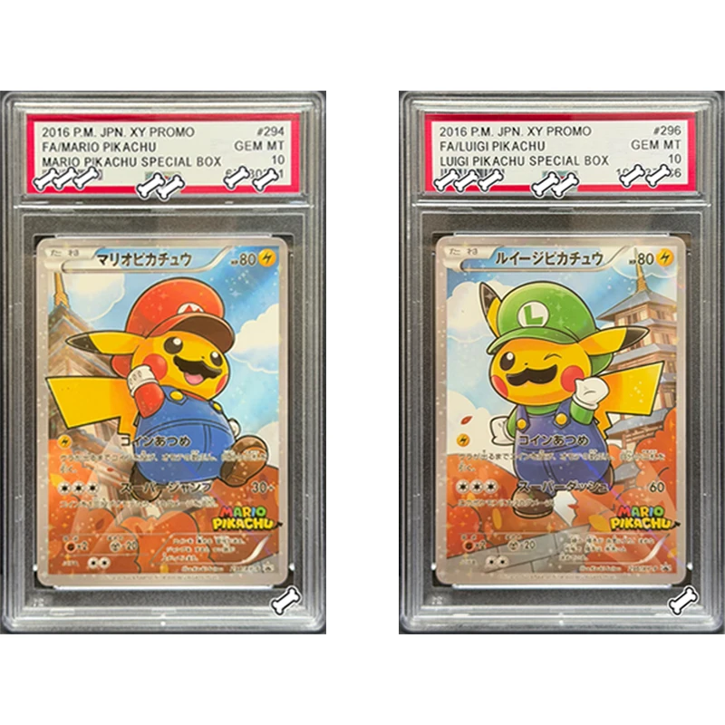 Pikachu Poncho Mario Luigi SV8P Grijze Vilt Hoed Van Gogh Custom Card Set - Pokémon TCG Collectie Cadeauhoesje Klaar voor Presentatie