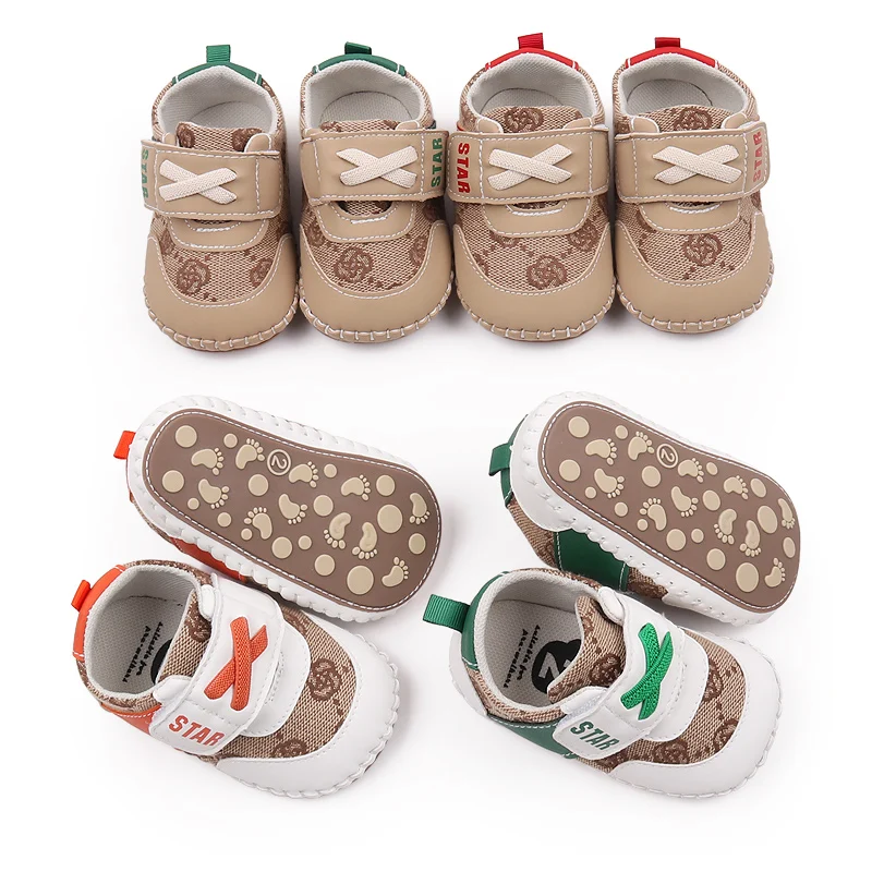 

Baby Shoes Soft PU High Quality Anti-slip Sole Newborn Toddler Prewalking Sneaker Spring and Autumn Outdoor New Fashion BMB3218