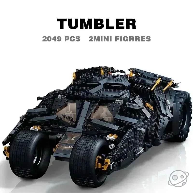 2025 لعبة رائجة البيع سلسلة عربة التكنولوجيا الجديدة نموذج عربة الخفافيش الداكنة مجموعة ميكانيكية لعبة هدايا عيد الميلاد #6