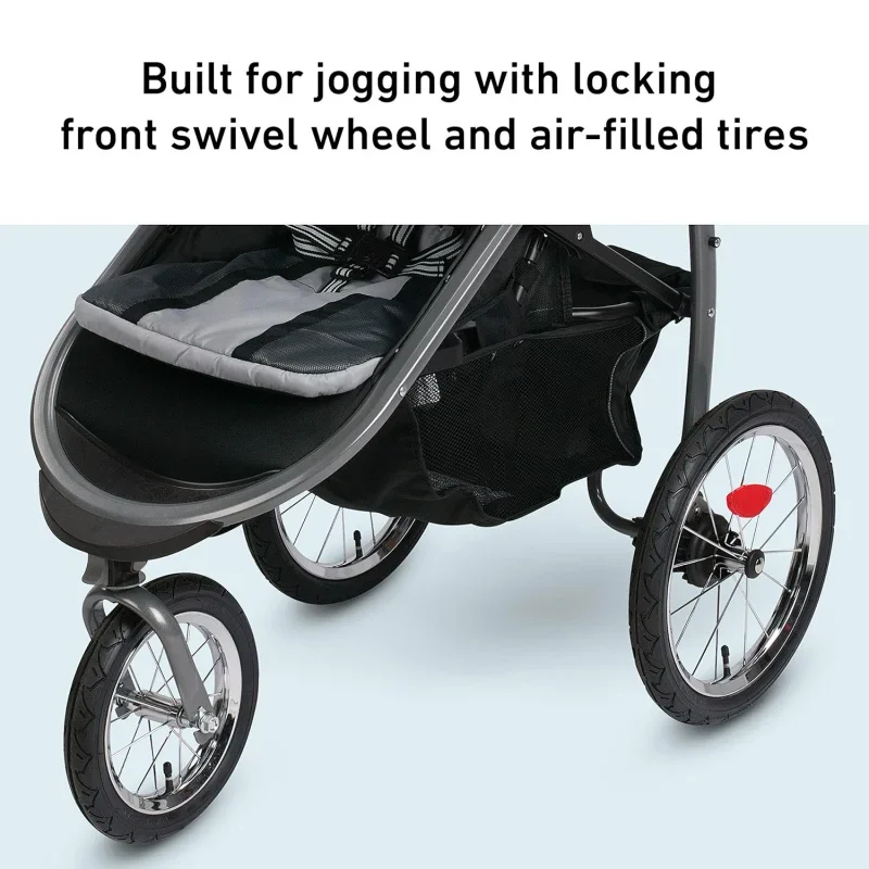 FastAction Fold Jogger Travel System | Includes the FastAction Fold Jogging Stroller and SnugRide 35 Infant Car Seat