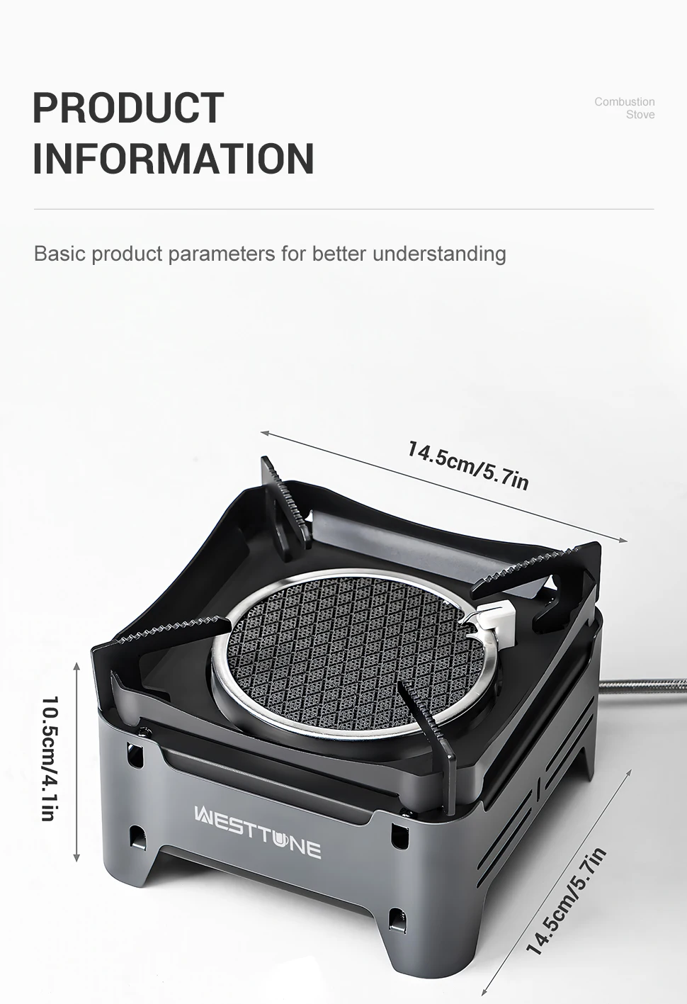 WESTTUNE Gasherd für den Außenbereich, tragbare Kochöfen, Camping-Notfallbrenner mit elektronischer Zündung für Garten, Picknick, Grillen – Detail 11