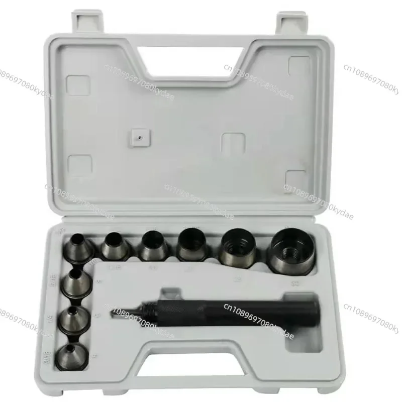 Professional 10pc Leather Punch Set - 5-32mm Heavy Duty Hole Punch Kit W/Interchangeable Tips for Belts & Crafts