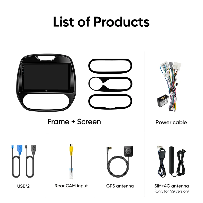 Ainavi Radio de coche para Renault Captur Kaptur Clio 2014 2015 2016 2017 2018 2019 Samsung QM3 inalámbrico Carplay Android Auto 2 Din 2