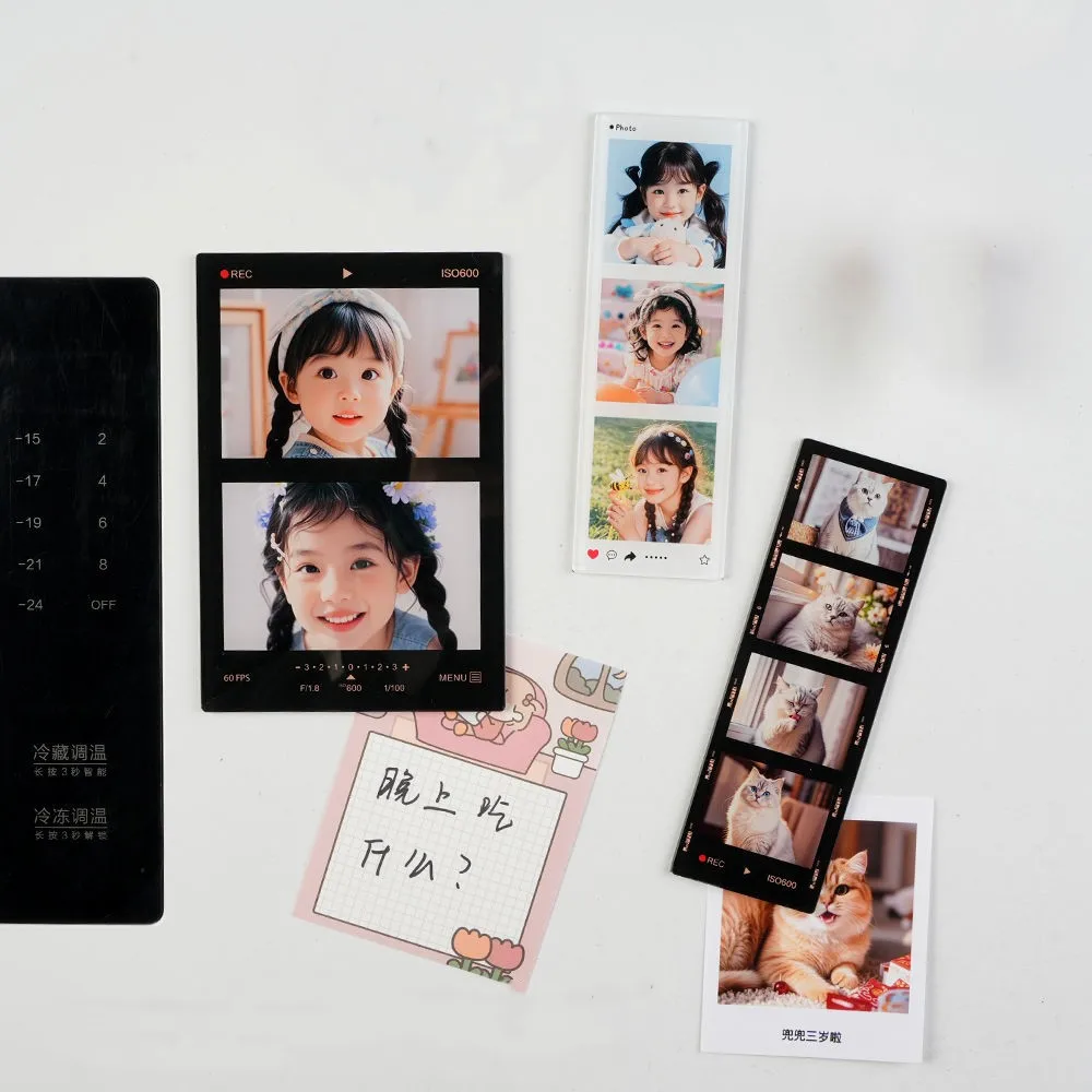 4 Stück Personalisierte Acryl-Kühlschrankmagnete, Foto-Booth-Streifen, Anpassbare Magnete für Kühlschrank, Küche, Metallschrank, Deko, Hochzeitsgeschenk – Detail 4
