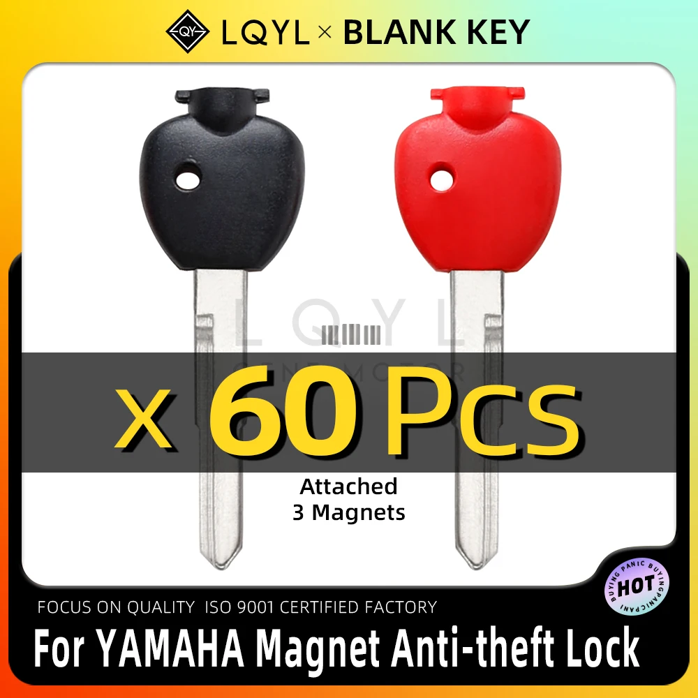 

LQYL 60 Pcs Motorcycle Key Uncut Blank Replacement Keys MAJESTY 400 YP2 YP3 For YAMAHA Magnet Anti-theft Lock MAJESTY 250