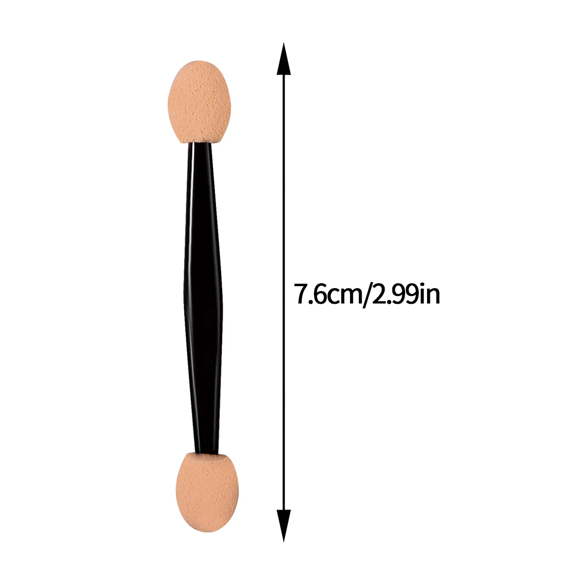 50 STKS multi-color tweekoppige spons oogschaduw borstel, oogschaduw make-up spons stok, draagbare nauwkeurige kleuren oogmake-up borstel
