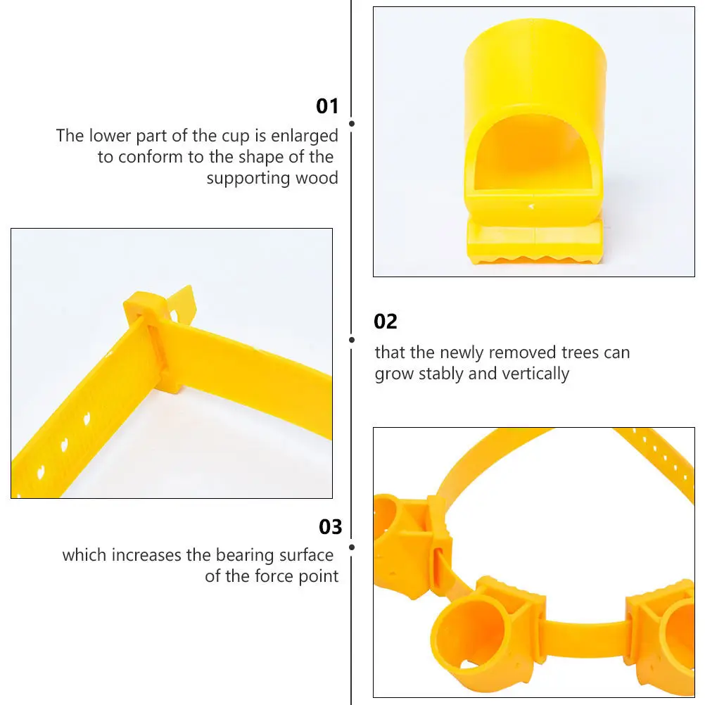

Набор из 5 прочных опор для деревьев из полипропилена и нейлона для сада и ландшафта: стабильный вертикальный рост без повреждений