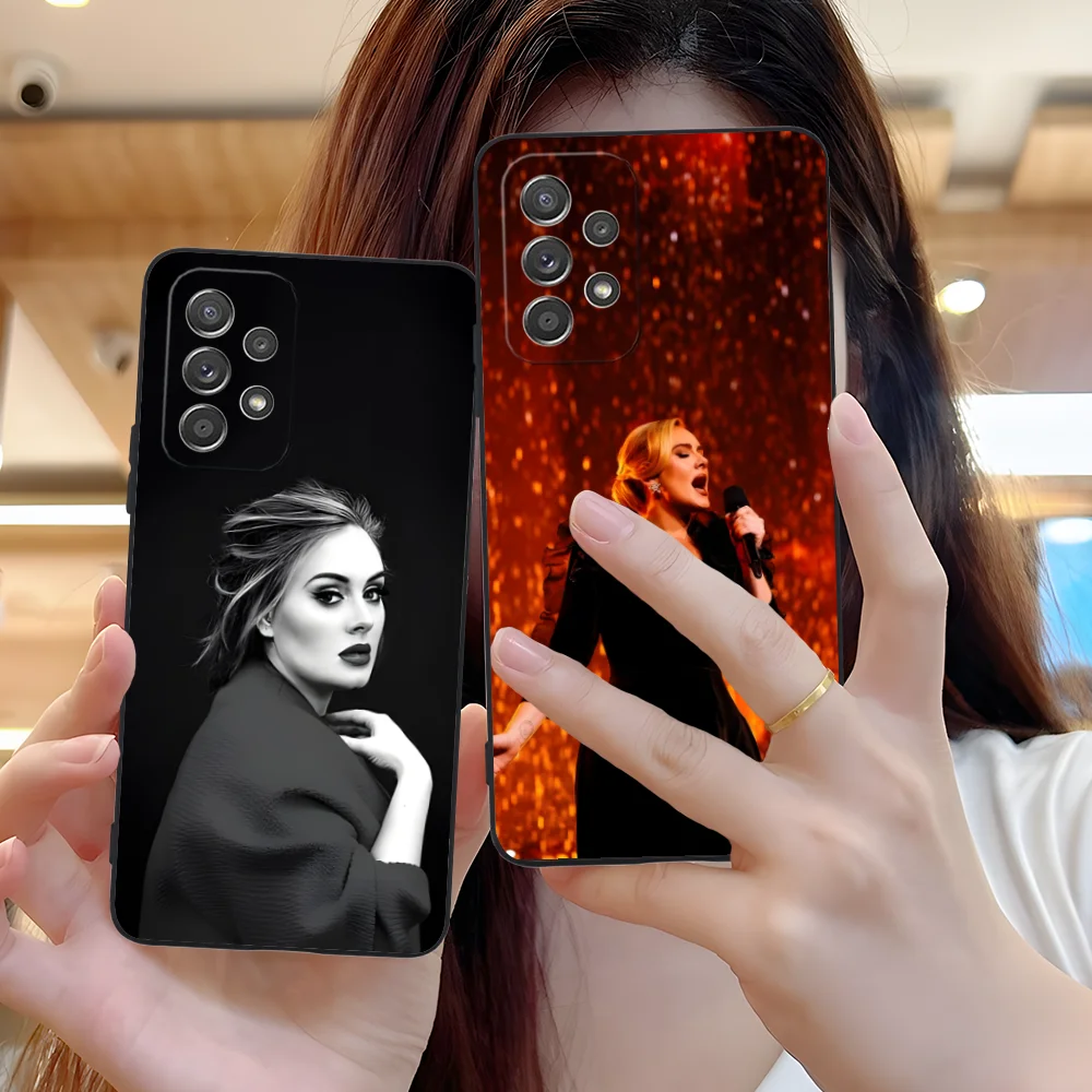 Mobile Adele Phone Case for Samsung Galaxy A73 72 71 70 55 54 53 52 35 34 32 23 14 13 5G Black Cover Cellphones Smartphone