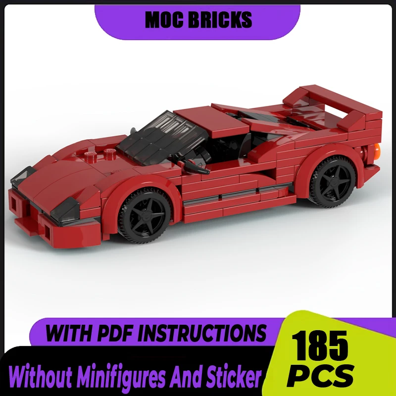 City Super Sports Car Moc Building Bricks Champion Speed Cars Model Building Technology Modular Block DIY Toy Holiday Gift