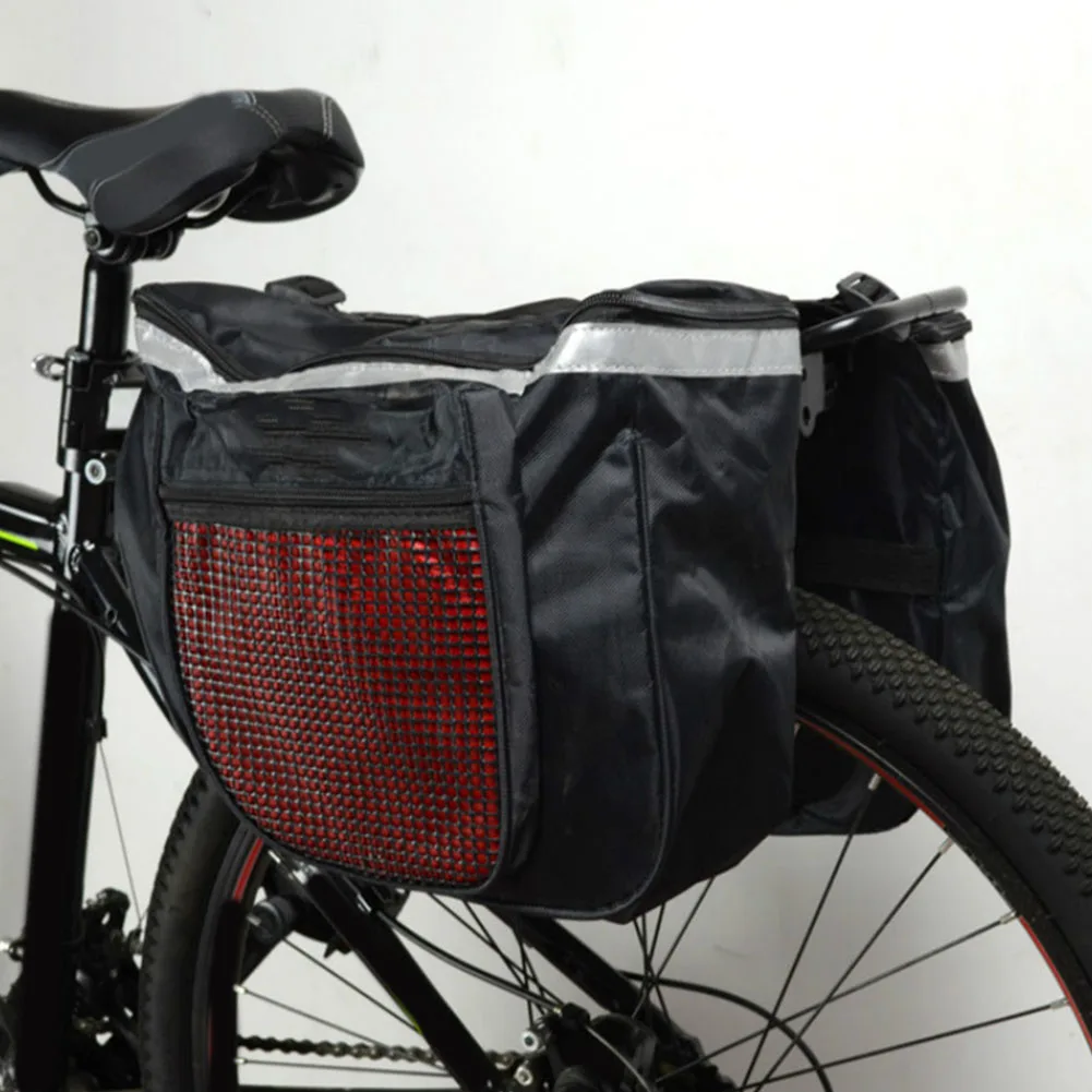 

Компактная сумка для багажника для велосипеда для путешествий, кофры для велосипедов, ткань Оксфорд 600D, компактные размеры, двухслойная конструкция