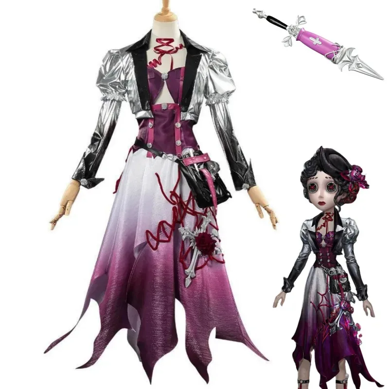Game Identity V Emily Dyer Dottore Lydia Jones Costume Cosplay Cappotto Abito viola Uniforme Donna Carnevale sexy Halloween Suitx;2'a,