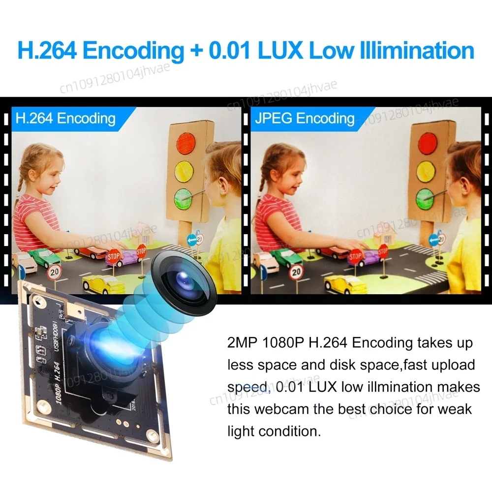 Hot ELP Super Mini UVC Low Light 1080P IMX323 Sensor H.264 OEM USB Camera Module Support Audio For HD Surveillance