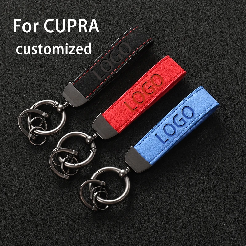 Fashion Suede Keychain 4s Shop Exquisite Gift Keyring With Horseshoe Buckle For Seat Cupra leon born formentor Ateca ibiza lion