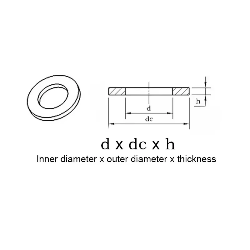 20/50/100pcs Large Flat Washer 6061 Aluminum Alloy Flat Washers M3 M4 M5 M6 M8 Thickne 0.25mm-3mm Thickened Sealing Ring Gaskets