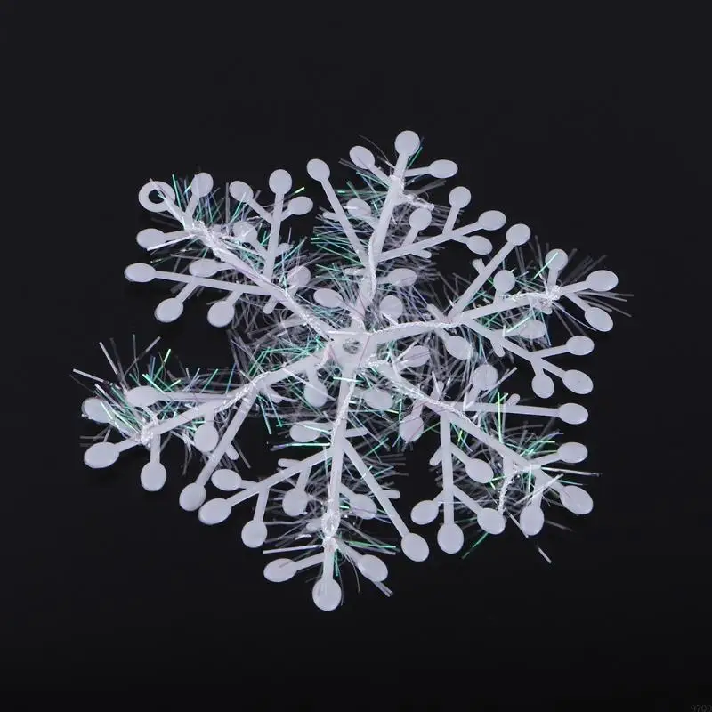 97qd 3 PCs weiße Schneeflocken -Ornamente Weihnachtsbaum -Deco Festival Entlassung