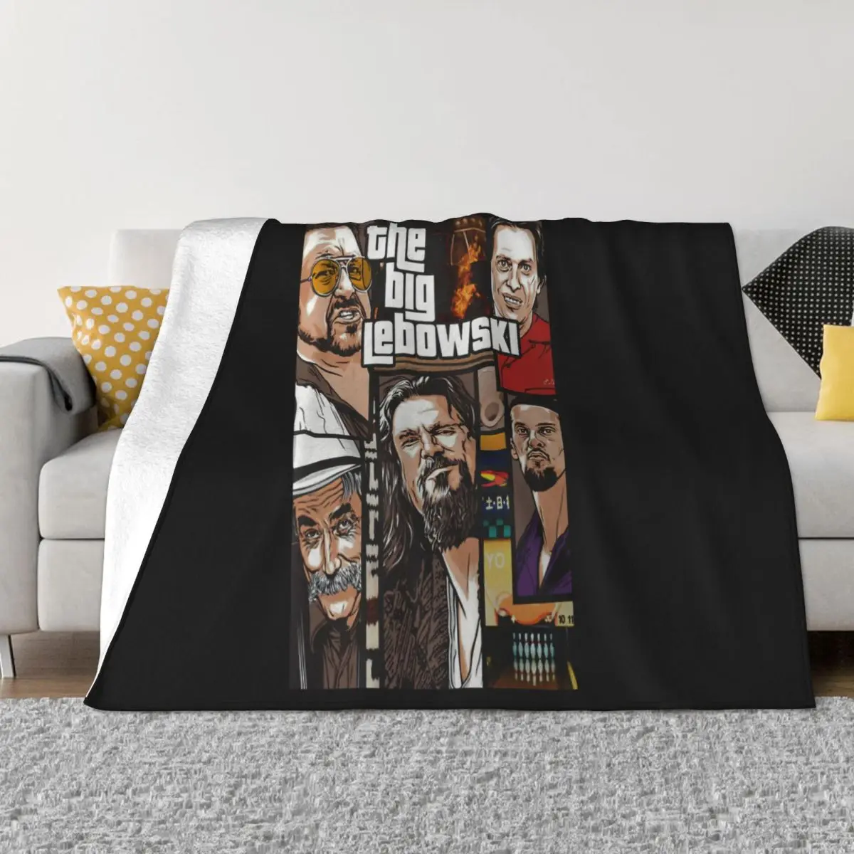 Freeship Hot The Big Lebowski Gta Black Unisex Full Size Hot Sale Different Good Quality Throw Blanket