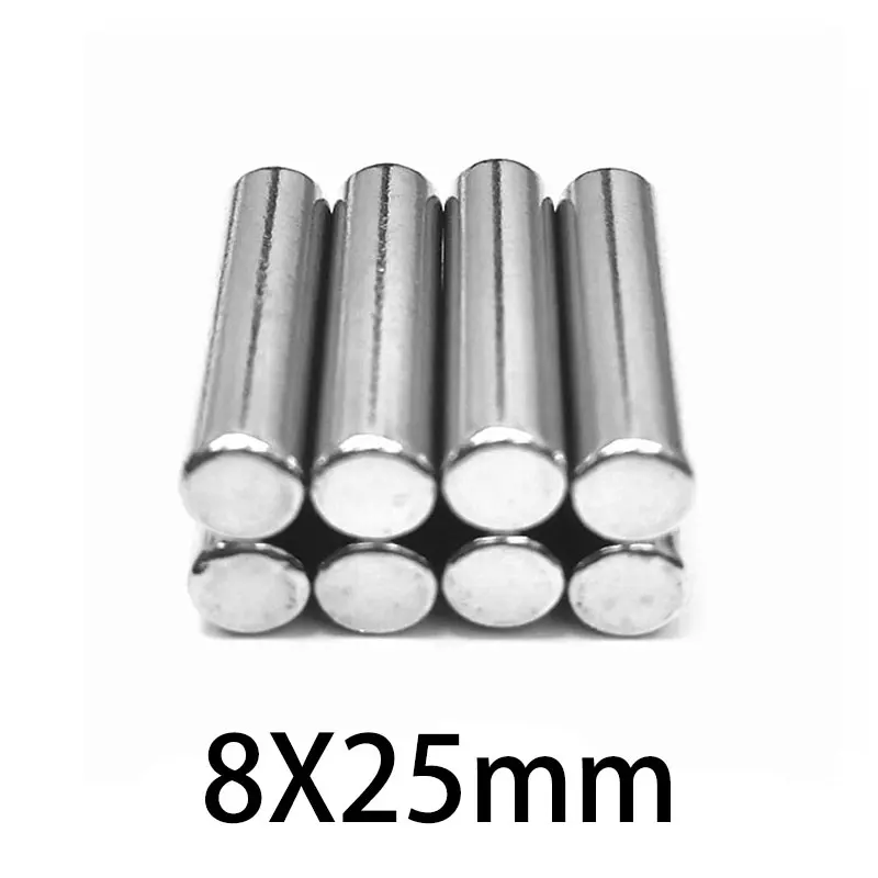 8x25mm Neodymium Magnet NdFeB Round Super Powerful Strong Permanent Magnetic imanes Disc 8*25 2/5/10/30/50pcs