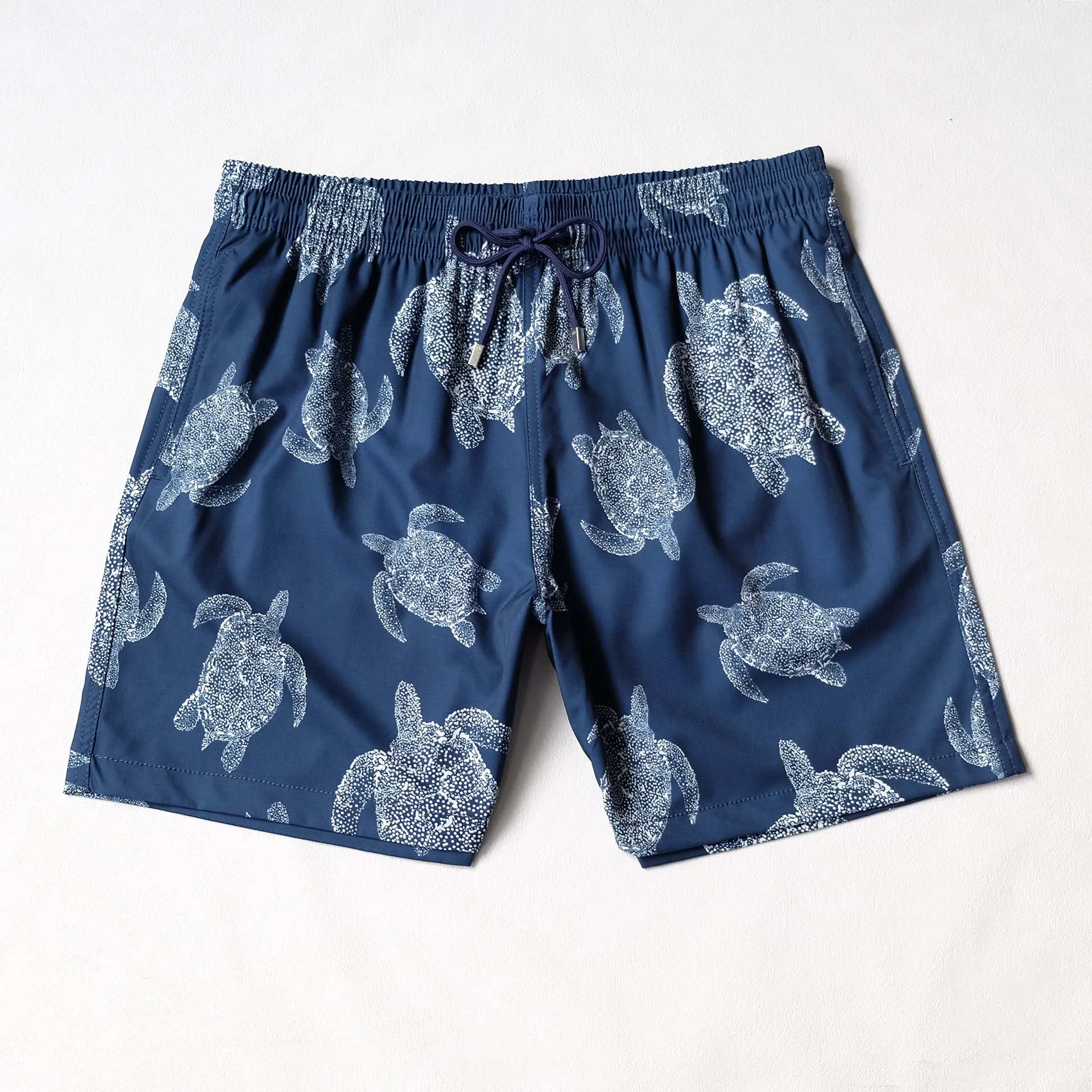 

High-Quality Stretchy Beach Shorts Luxury Brand Summer Men's Turtles Dance Print Swim Shorts Crankshaft Quick-Dry Surfing Swimwear