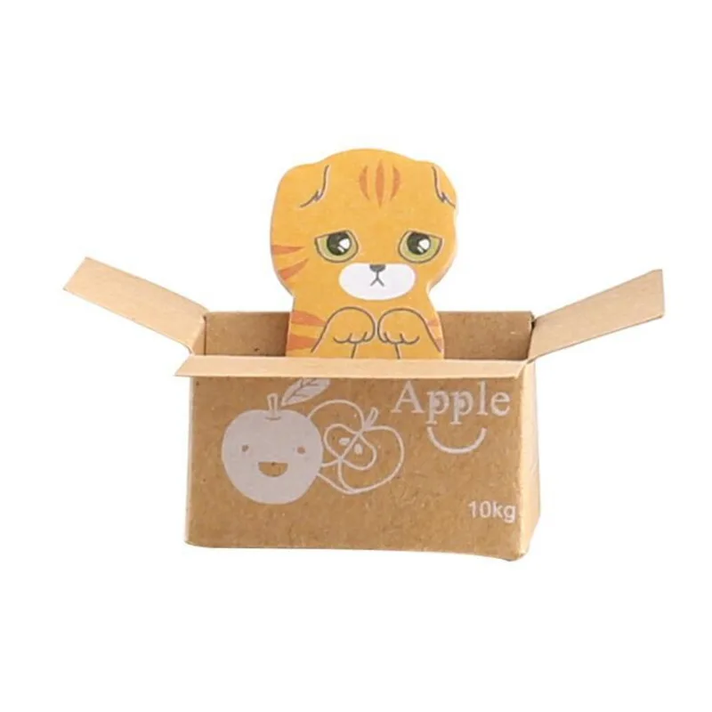 5 peças kawaii kitty notas pegajosas bonito bloco de notas bloco de notas escritório escola papelaria fornecimento adesivo decoração gato engraçado