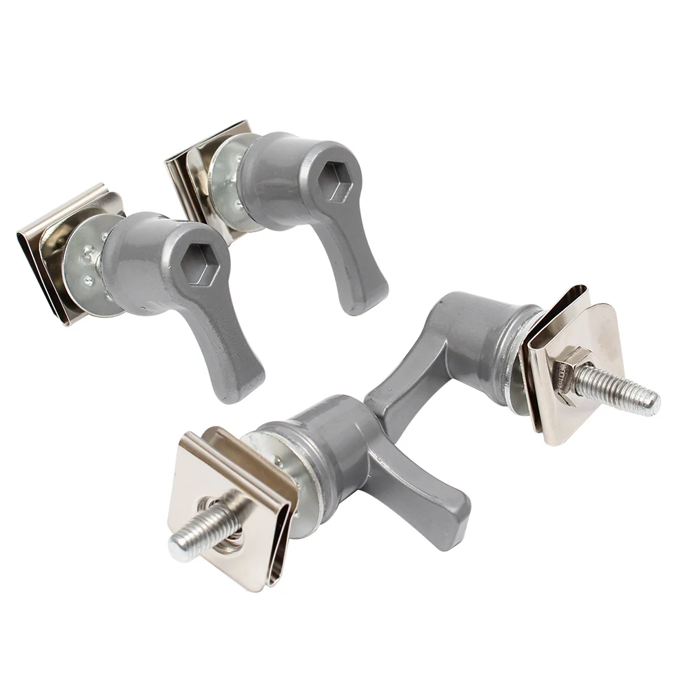 4Pcs Silver Universal Saddlebag Lever Lock Bolts Nuts Kit Fit For Harley CVO Touring Dyna Road Glide Breakout Deluxe