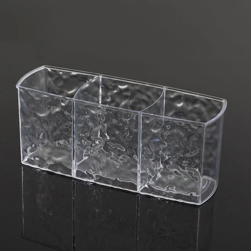 Water Ripple Clear Acrylic Makeup Brush Holder Desk Cosmetic Organiser Lipstick Storage Eyeliner Pen Foundation Storage Holder