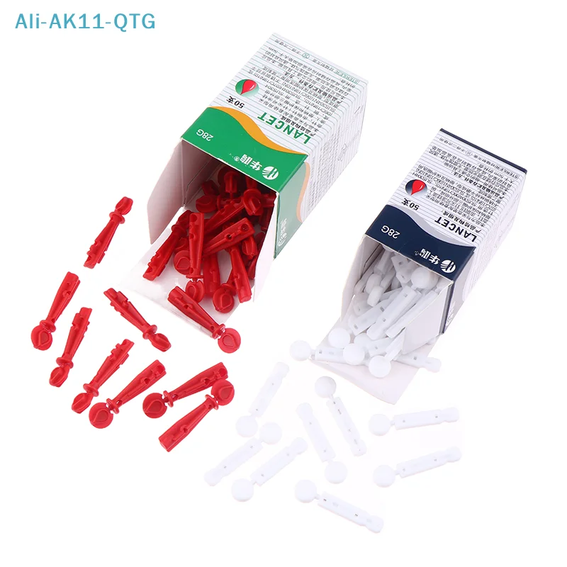 Hot! 50Pcs Sterile Lancets Kit For 28G Pen Glucose Meter Disposable Needles Spilled Blood Needle Measuring Blood Sugar Level