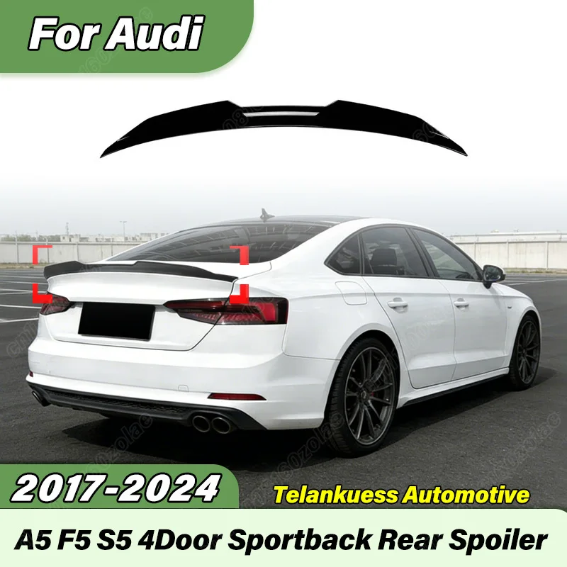 

For Audi A5 F5 S5 4Door Sportback 2017-2024 Rear Trunk Spoiler Wing PSM Style Rear Diffuser Accessories Tail Fin Body Kit Tuning