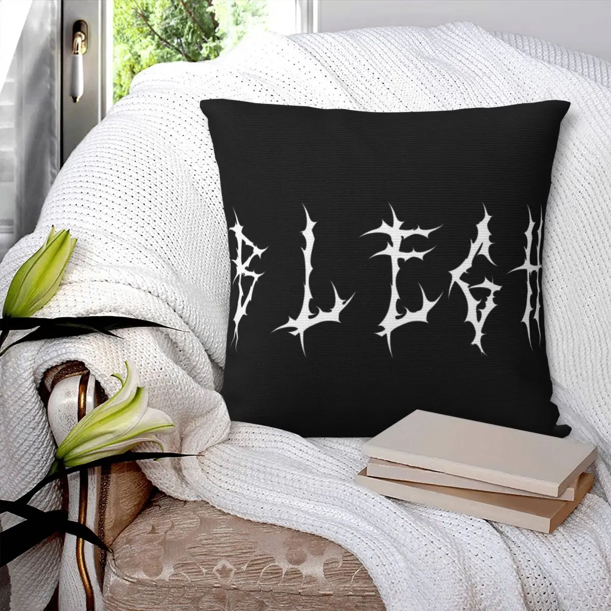 Blegh Heavy Metal Funny Metalcore Deathcore Death Metal Singer Metalhead Square Pillowcase Pillow Cover Comfort Throw Pillow