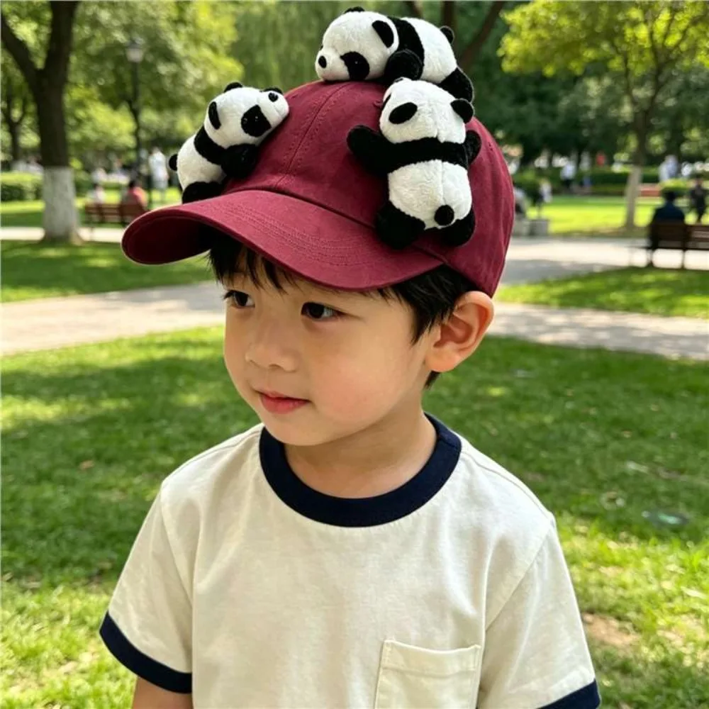 New Panda Baseball Cap Cotton Cute Animal Decor Animal Decor Cap Adjustable Breathable Sun Hat Daily Travel