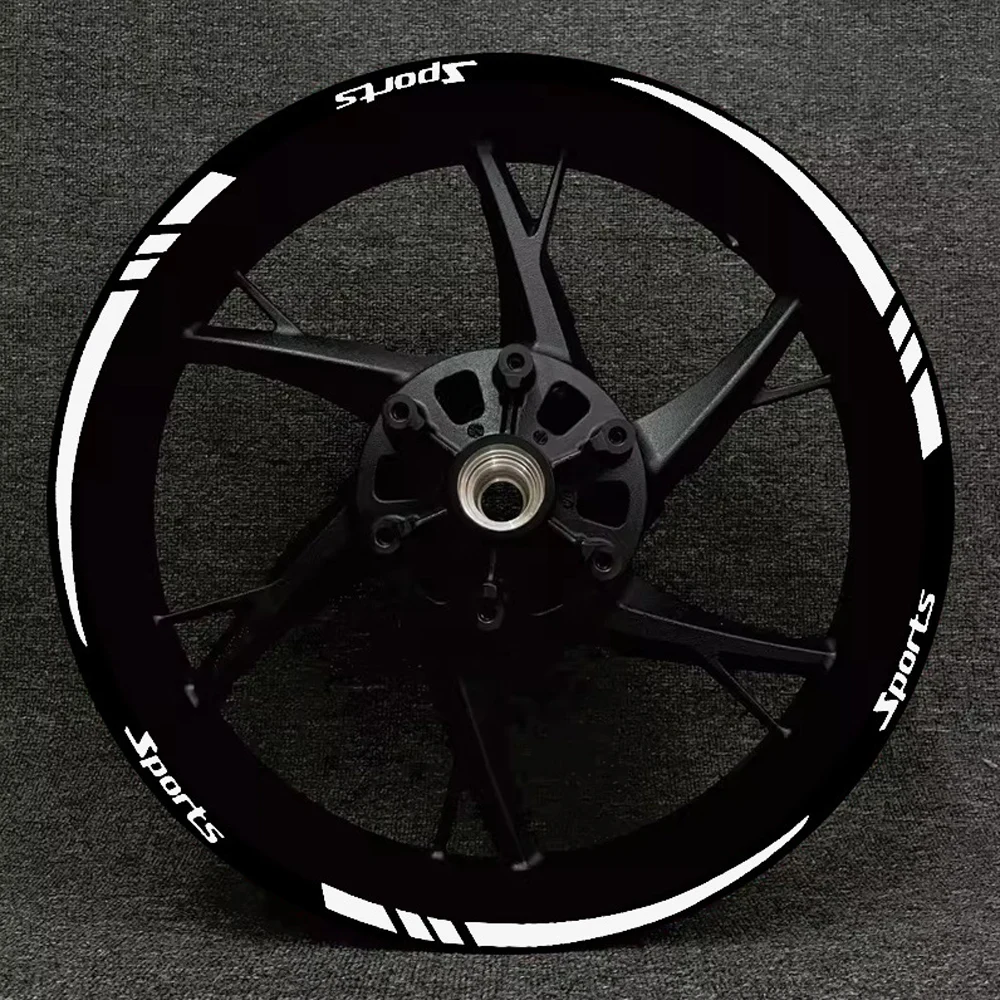 12pcs Car 18-21in Rim Protective Decal Tape Wheel Reflective Warning Strip Tire Sports Styling Decoration Sticker Accessories