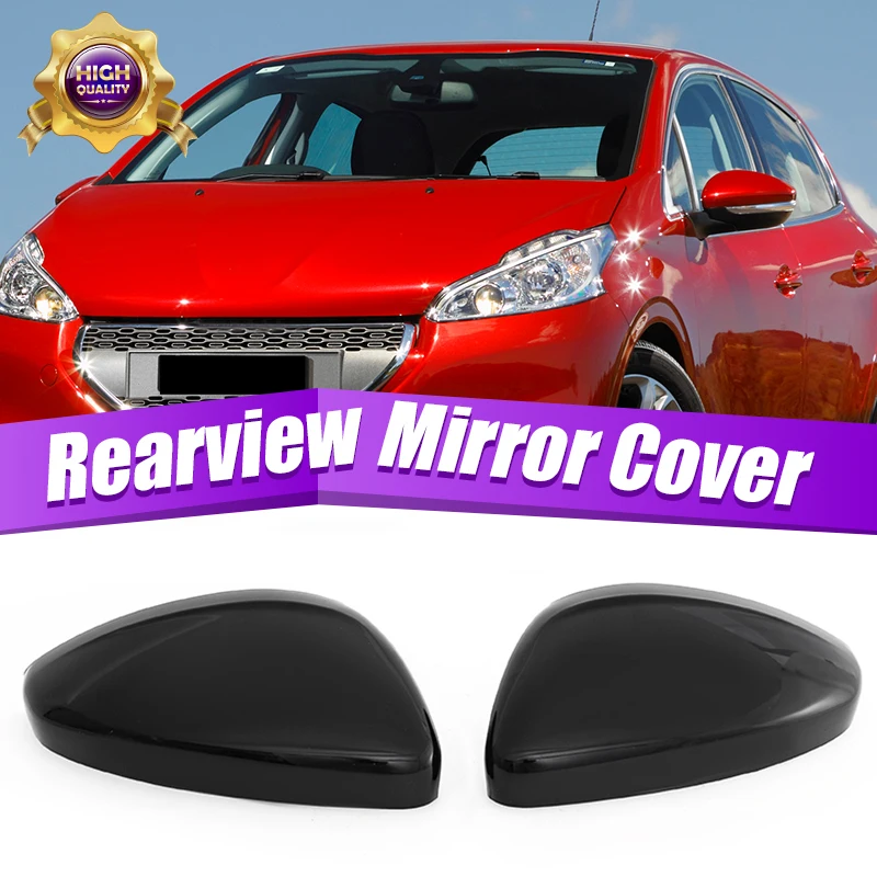 Rhyming Rückspiegelabdeckung Gehäuse für Peugeot 208/2008 Citroen C3 Links/Rechts Außenspiegelkappe Karosserie-Kit Zubehör – Detail 3