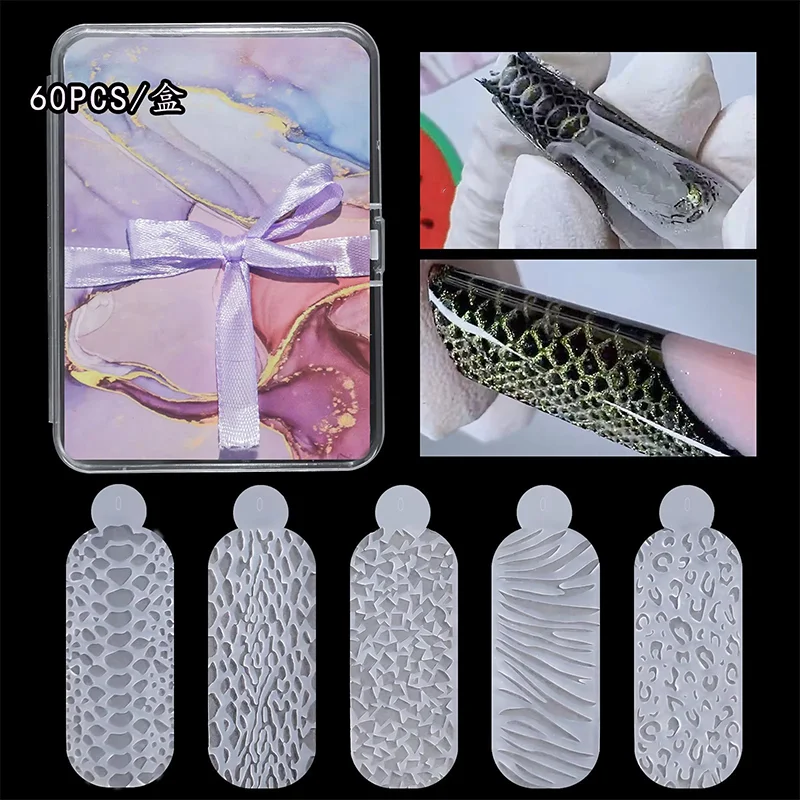 12 Uds. Moldes de silicona con cristales de doble forma, flor de nieve, rosa, serpiente, diseño en relieve, almohadillas de silicona reutilizables para uñas, herramienta de manicura