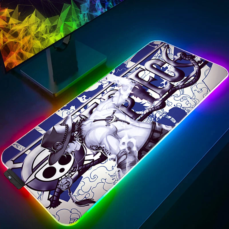 

Mouse Pad 90x40cm one piece Ace RGB Backlight Gaming Accessories Carpet Gamer Computer Edge White Keyboard Desk Mat LED Mausepad