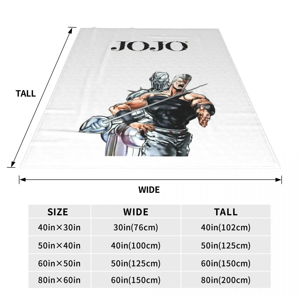 Jojos Bizarre Adventure Polnareff Blanket Soft Warm Flannel Throw Blanket Cover for Bed Travel Home Sofa