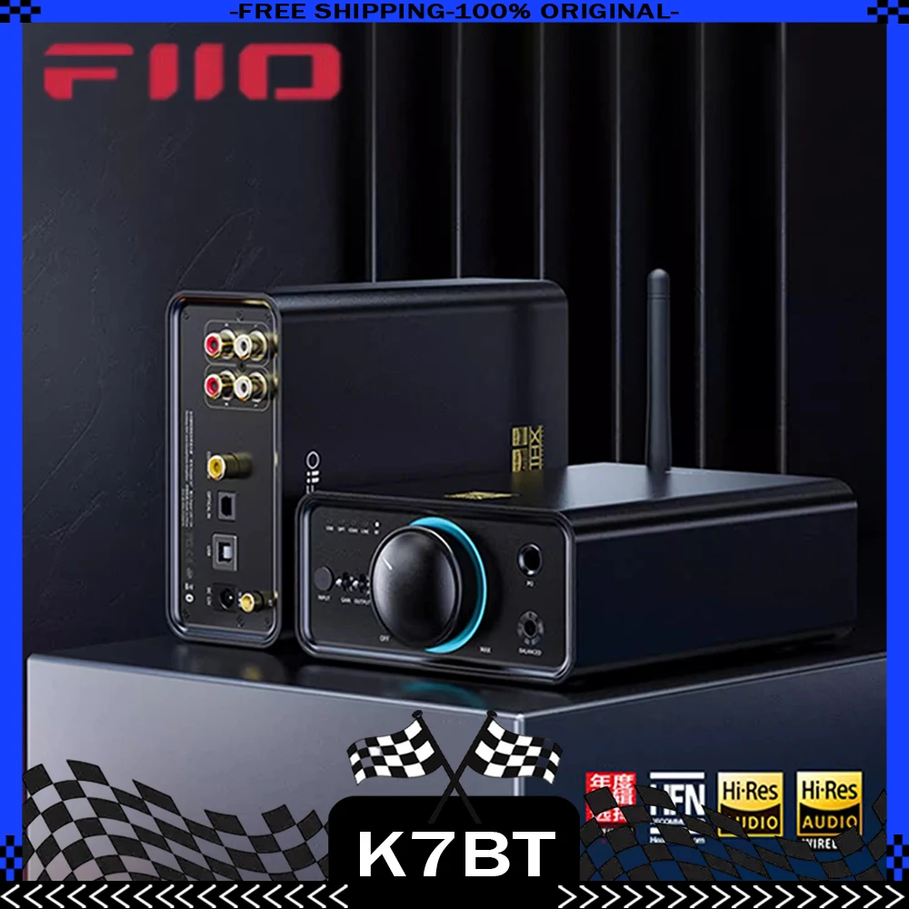 

FiiO K7/K7BT HiFi сбалансированный ЦАП усилитель для наушников AK4493S * 2, XMOS XU208 PCM384 кГц DSD256, USB/оптические/коаксиальные/RCA входы на заказ
