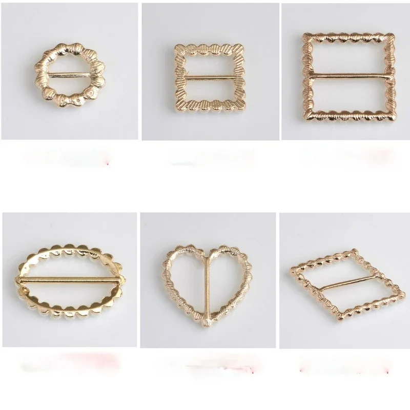 10pcs Gold Pearl DIY accessories decoration buckle for wedding invitation card for ribbon slider