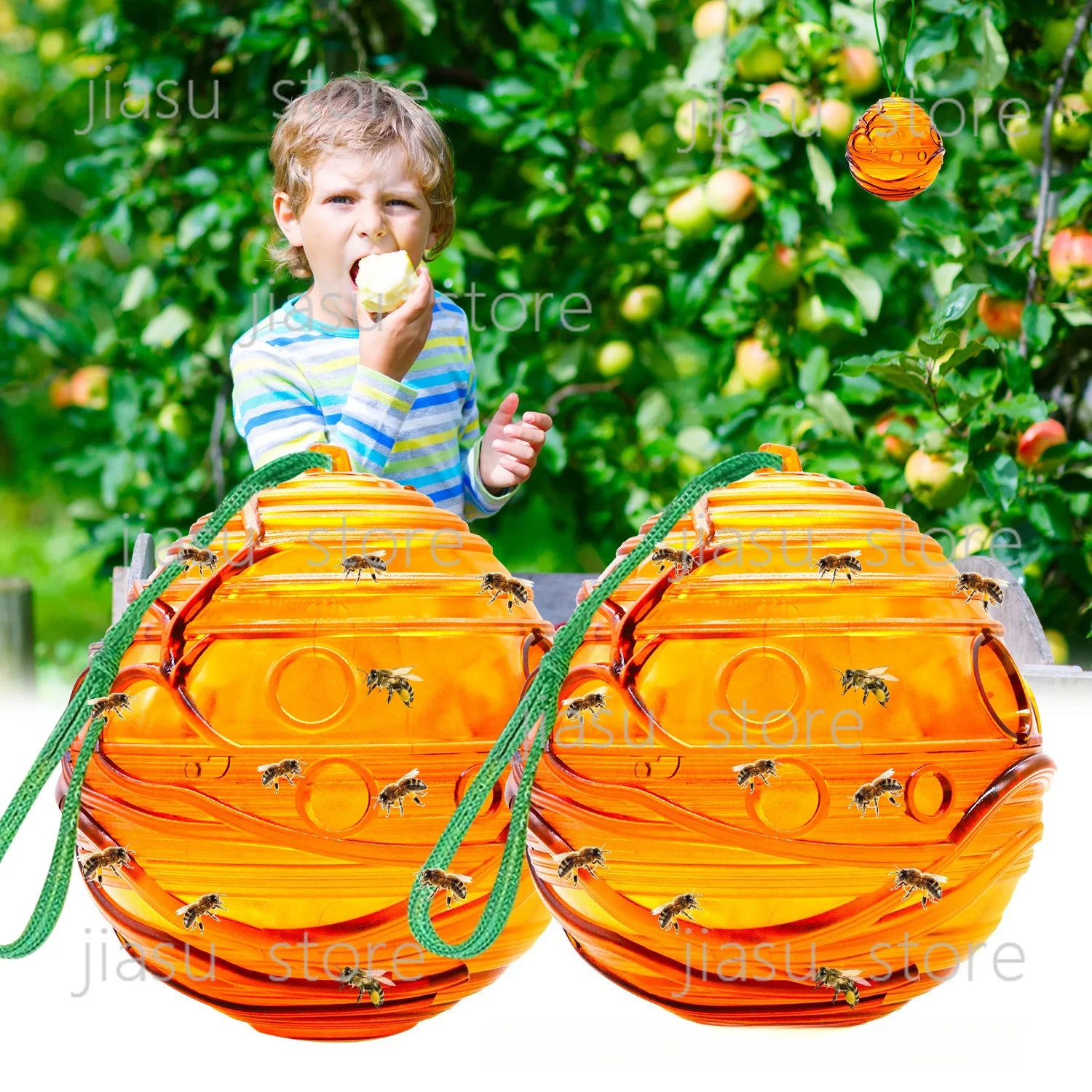 Eco-friendly Hive Type Wasp Fruit Fly Catcher, Outdoor High Effective Insect Trap for Orchard Garden Use