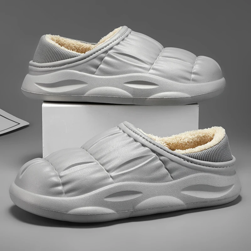 

Осенне-зимние мужские и женские хлопковые тапочки, уличные домашние плюшевые домашние тапочки на плоской подошве, теплая обувь, новые мужские парные домашние хлопковые тапочки для спальни