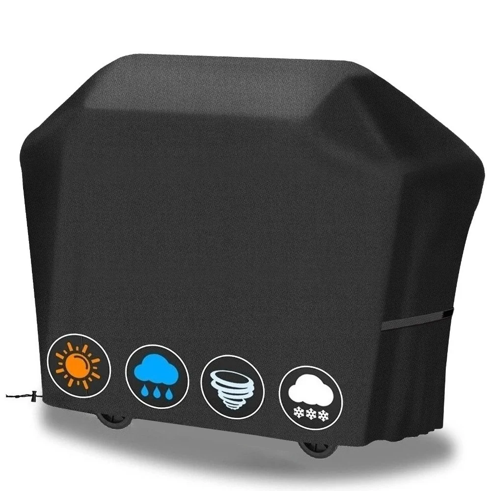 Waterproof Grill BBQ Cover Heavy Duty Barbecue Cover Weather UV & Fade Resistant with Adjustable Straps Gas Grill Cover