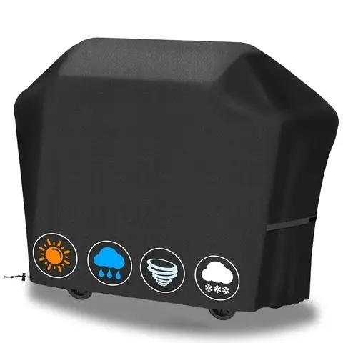 Waterproof Grill BBQ Cover Heavy Duty Barbecue Cover Weather UV & Fade Resistant with Adjustable Straps Gas Grill Cover