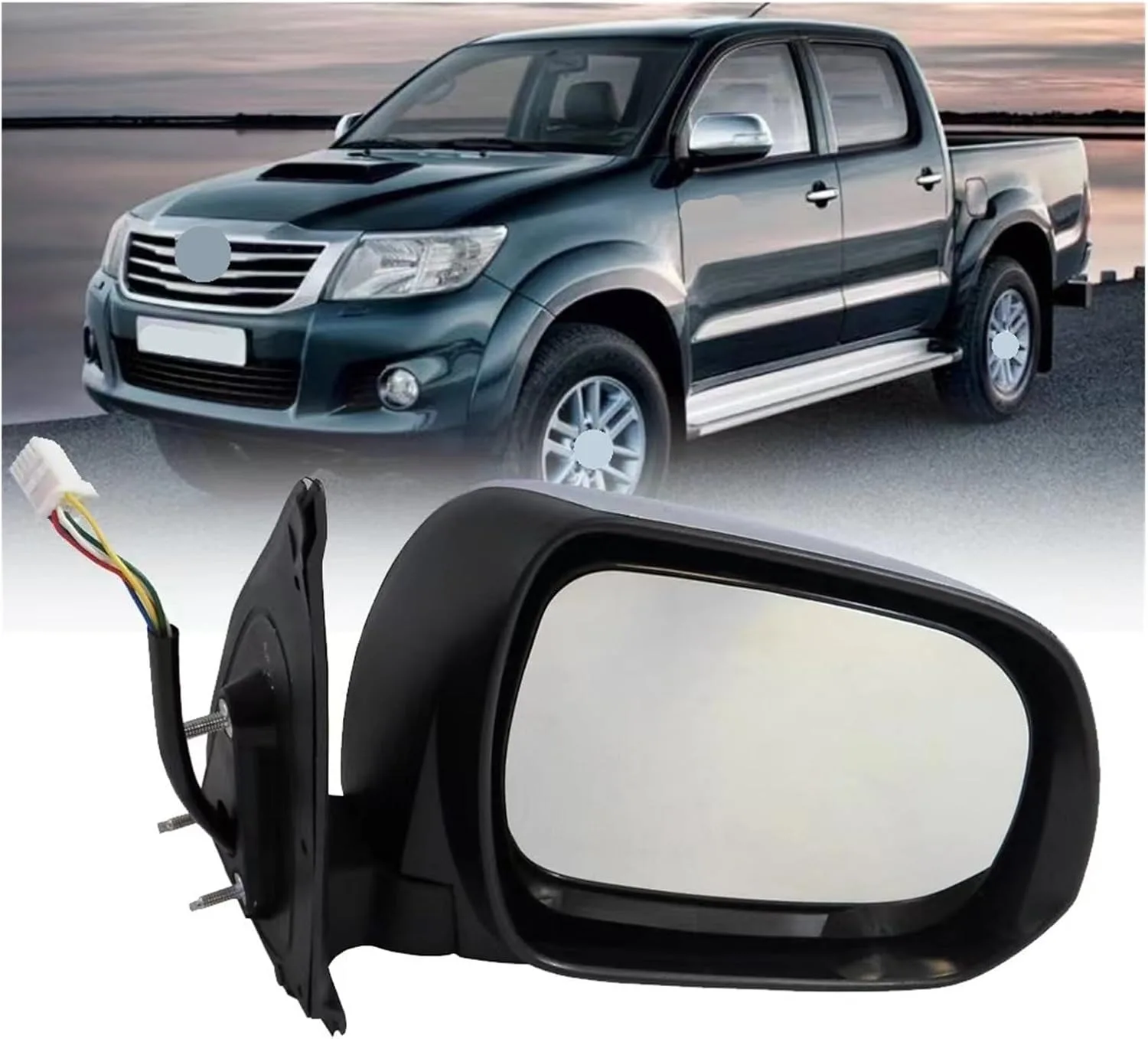 

For Toyota Hilux Vigo 2011-2015 Car Rearview Mirror Assembly Accessories Auto Side Mirror Reflector Led Turn Signal Lights