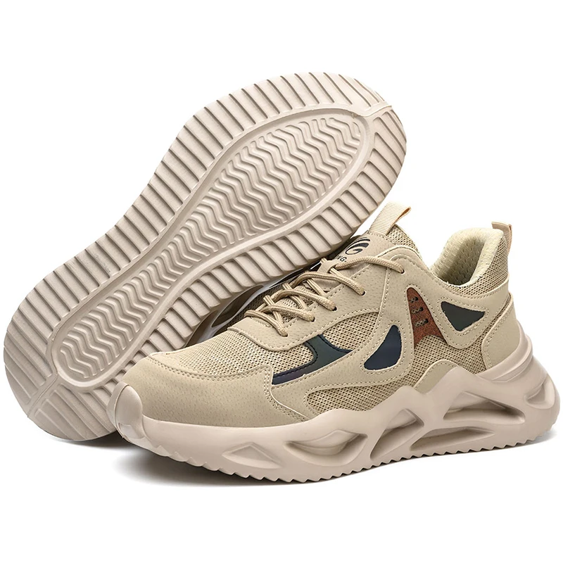 Lichtgewicht veiligheidsschoenen Heren Dames Werkschoenen Stalen neus Werklaarzen Sneakers Heren Dames Ademende schoenen Tactische laarzen - afbeelding 1