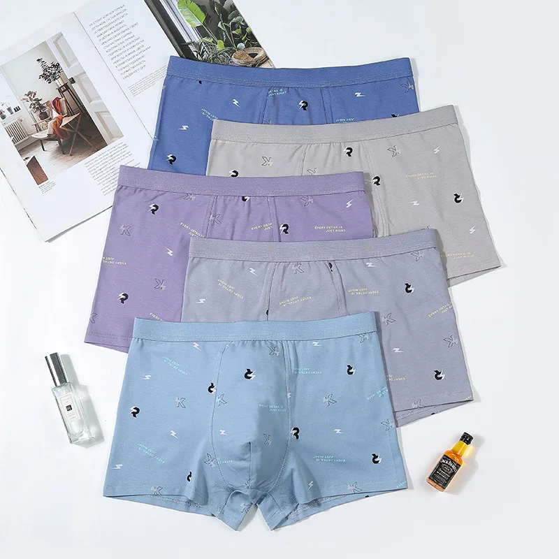 Spring and Summer Men's Underwear New RC Cotton Plus Modal 3D Printing Breathable Boxer Fashionable Boxer Shorts Mens Boxers