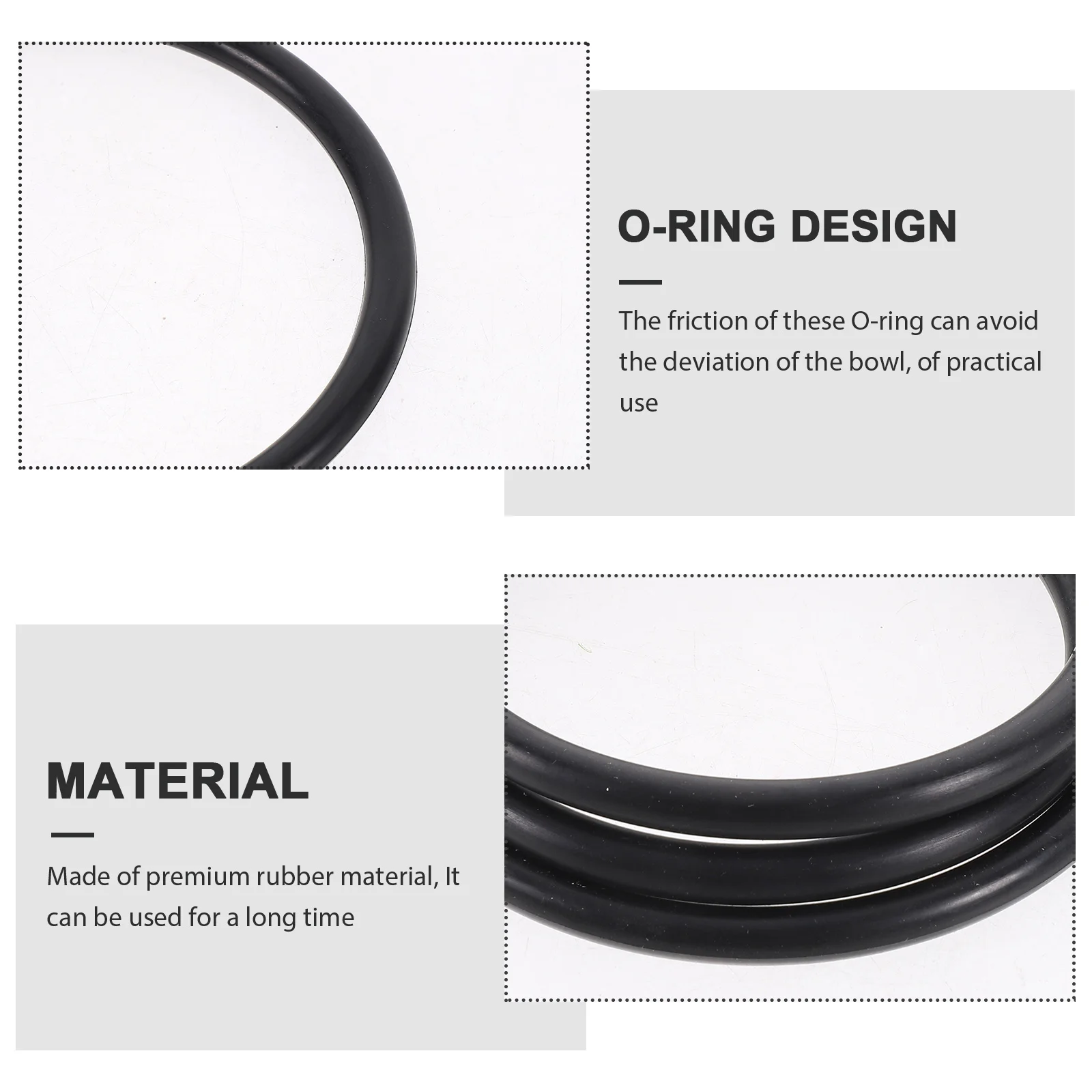 

3pcs Music Rubber Washer Singing Accessory Tibetan Bowl Ring Sound Bowl Durable Gasket for Crystal Bowls Stable