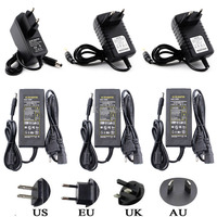 AC110 220V Power Supply Adapter Transformer LED Strip 2A 3A 5A 8A DC 5V 12V 24V 5V 12V 24V Power Supply Adapter US/EU/UK/AU Plug