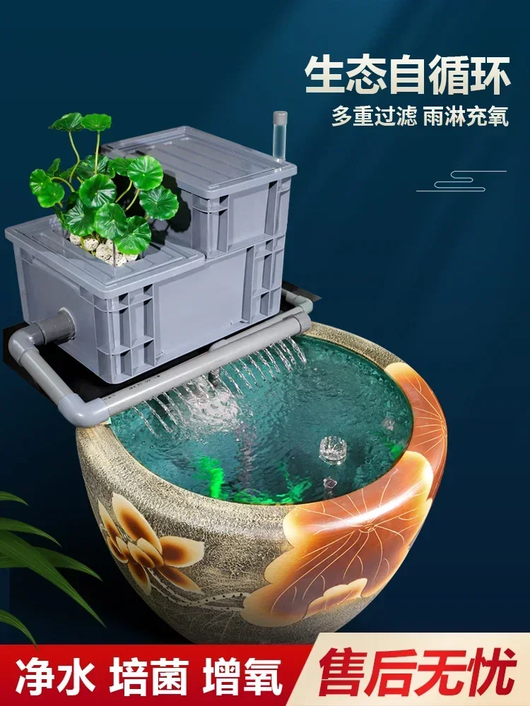 

Filter on fish pond water circulation system ecological water purification equipment fish pond turnover box filter box