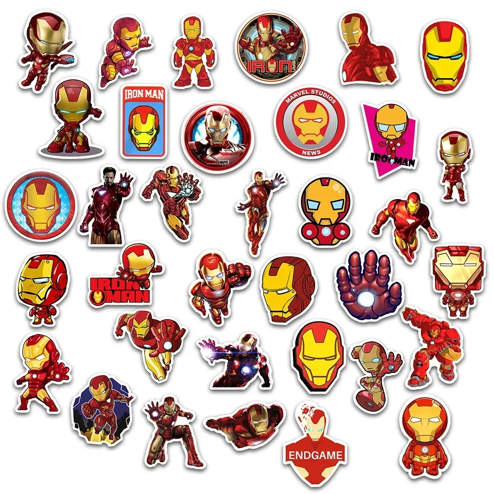 Disney Marvel Avengers Stickers Iron Man Graffiti Decals DIY Guitar Laptop Luggage Skateboard Graffiti Decals Fun for Kid Toys